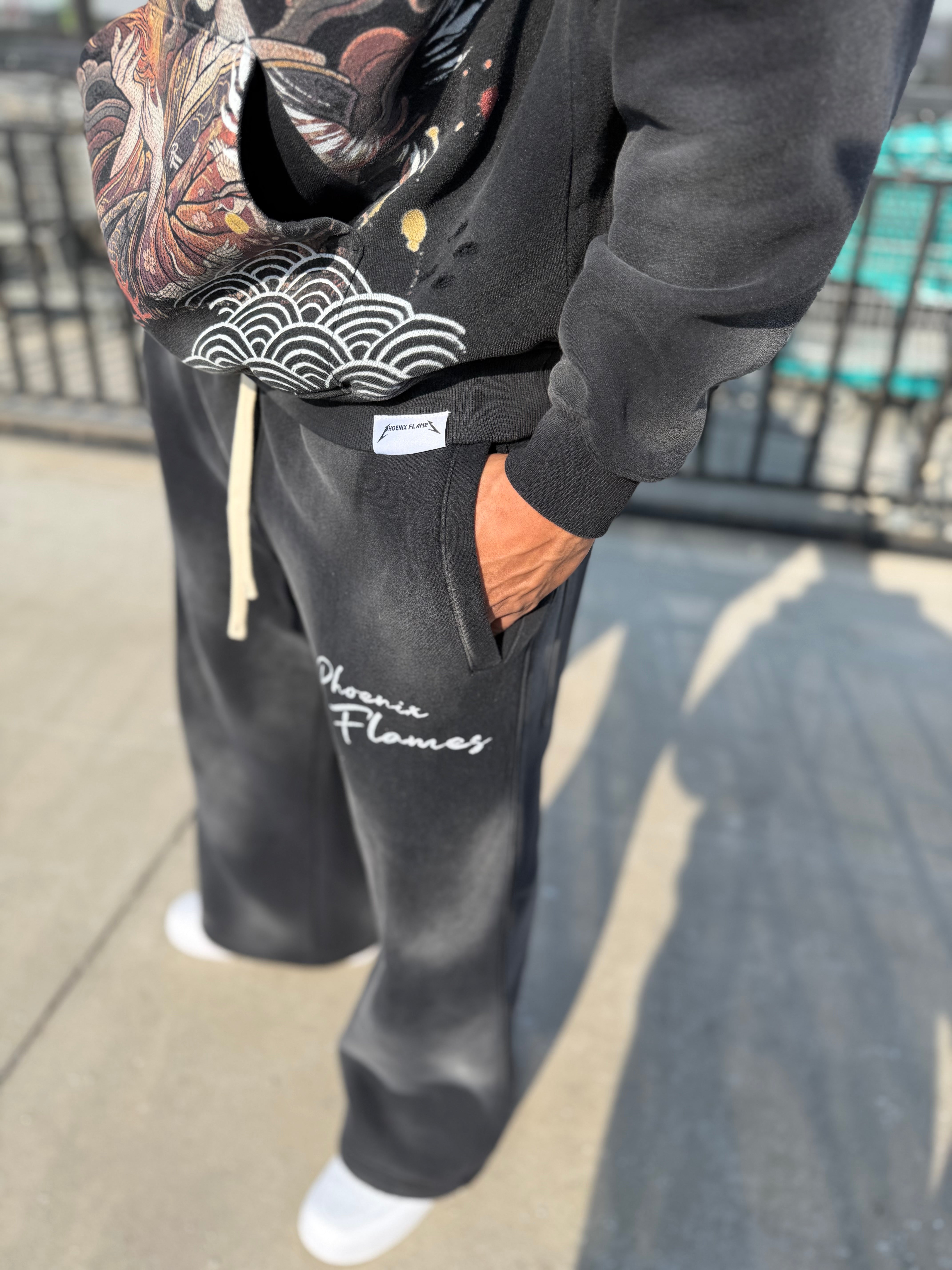 The Japanese Art Jogger Set — Phoenix Flames