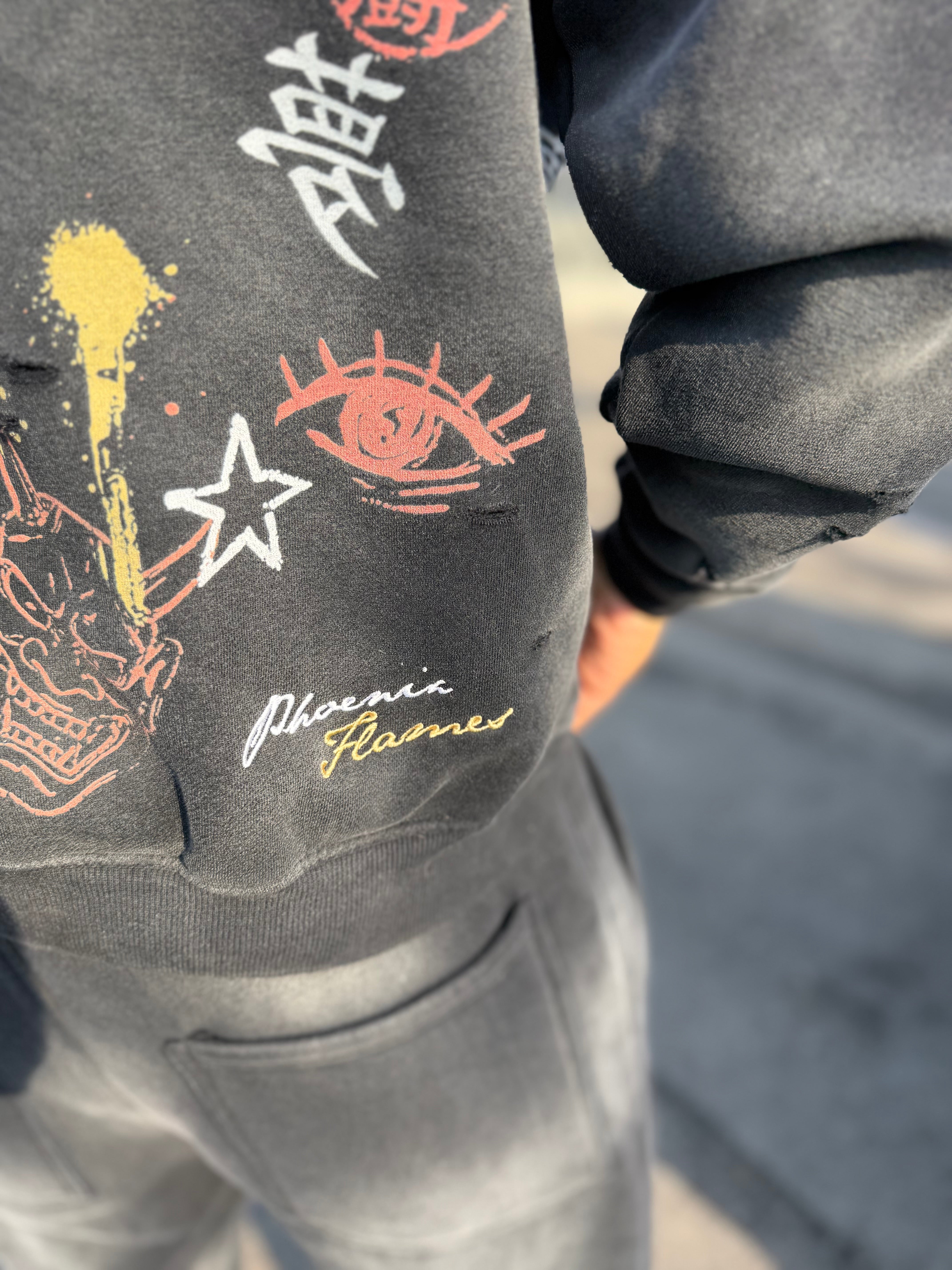 The Japanese Art Jogger Set — Phoenix Flames
